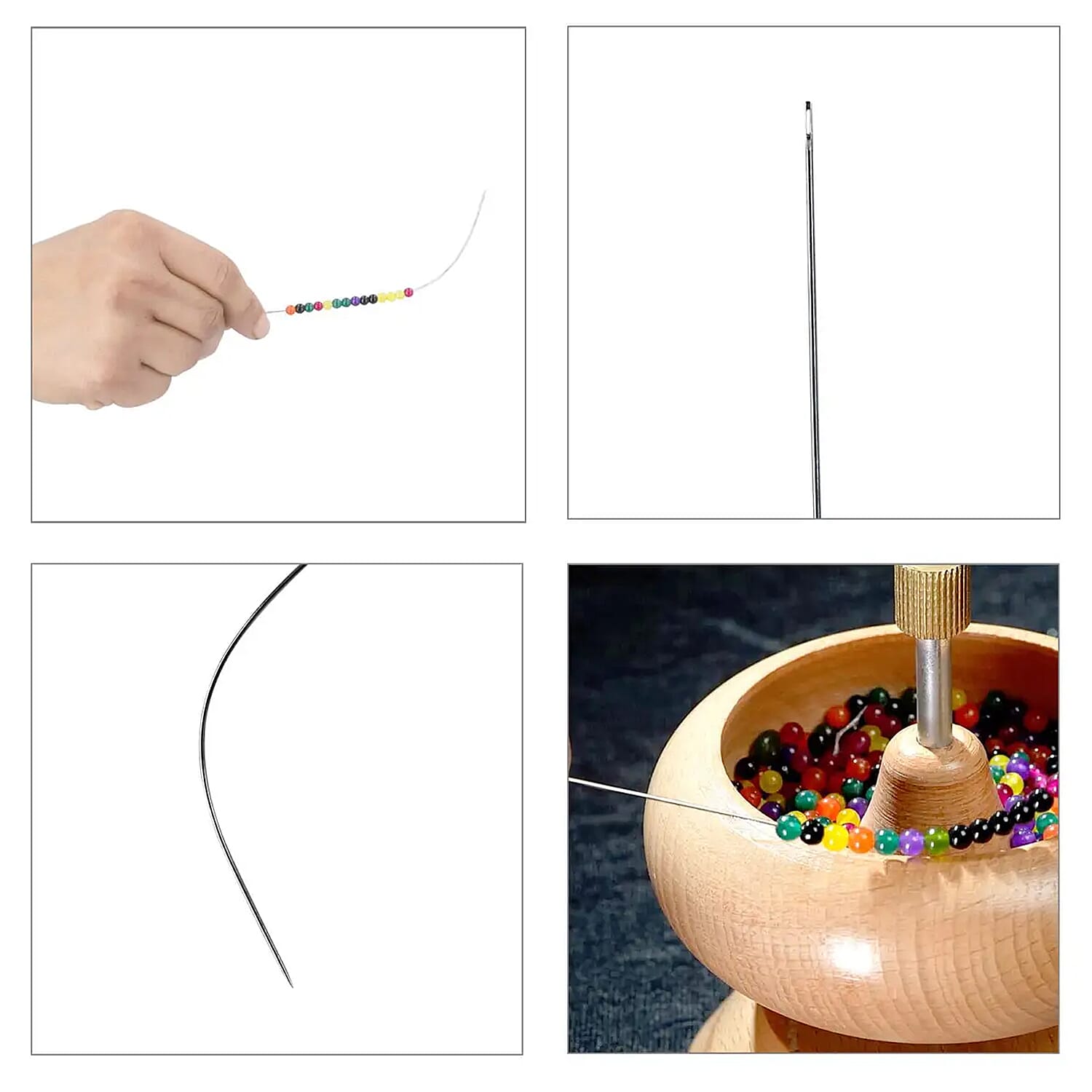 Set of 10 Stainless Steel Needles for Bead Spinner
