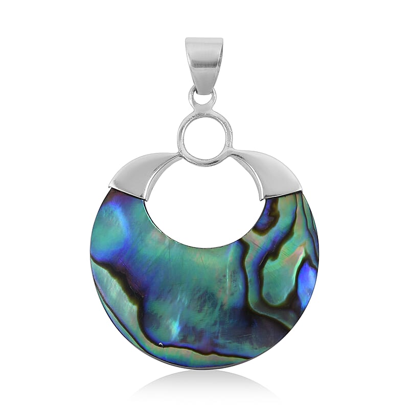 Abalone Shell Pendant in Sterling Silver