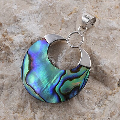 Abalone Shell Pendant in Sterling Silver