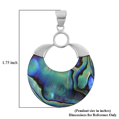 Abalone Shell Pendant in Sterling Silver