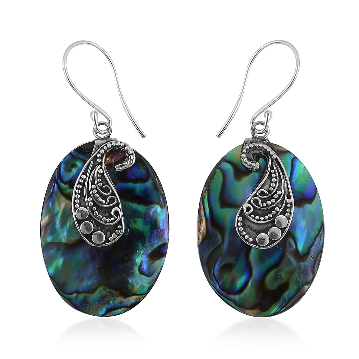 Abalone Shell Earrings in Sterling Silver image number 0