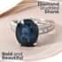 Indigo Kyanite, Diamond Ring in Platinum Over Sterling Silver, Statement Ring For Women 5.75 ctw (Size 11.0) image number 1