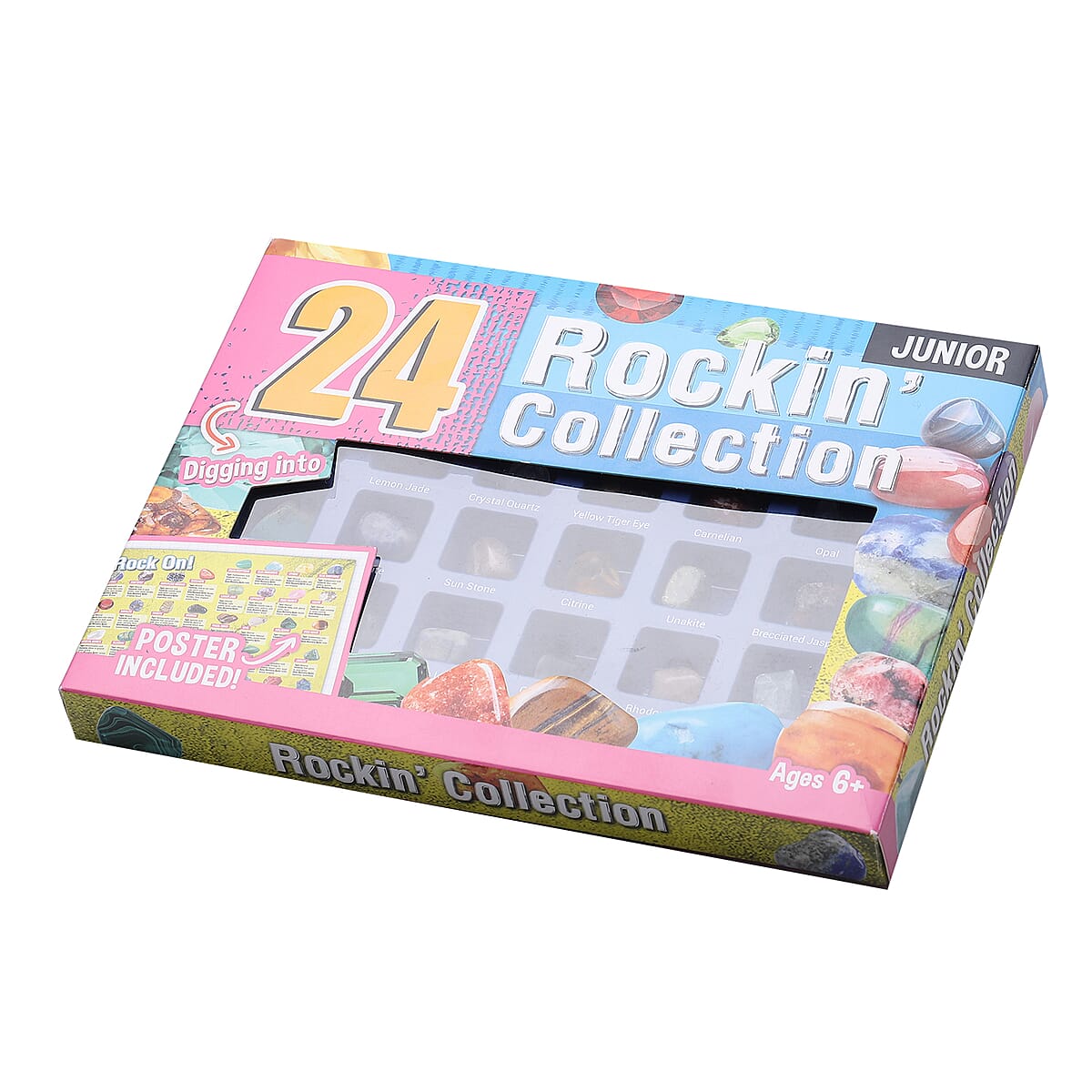 Gift Box for Kids Rock Collection 24pcs of Gemstones image number 0