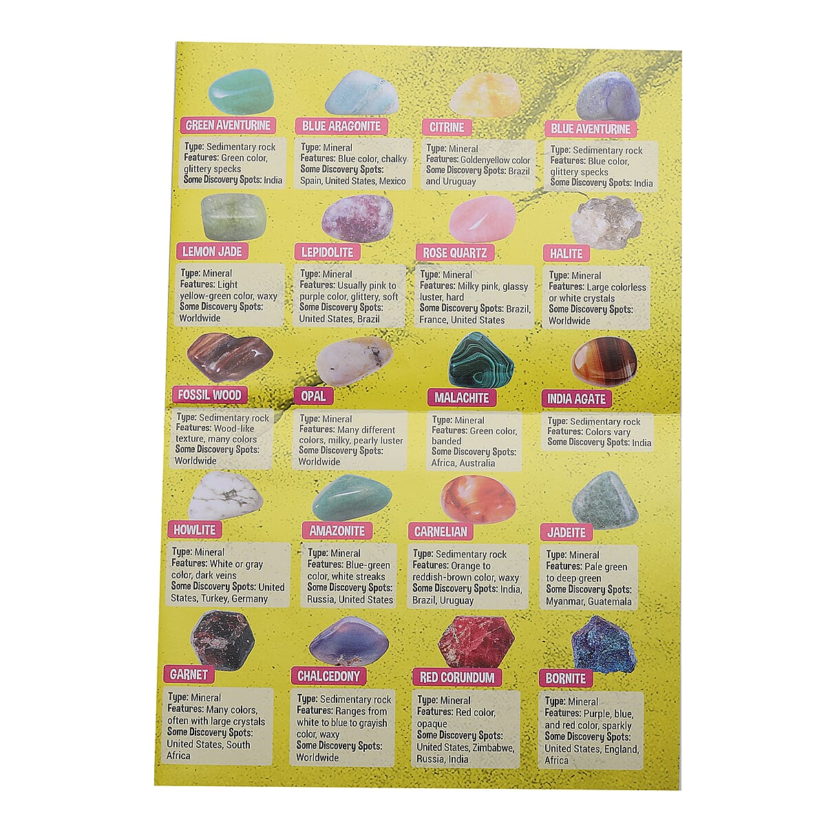 Gift Box for Kids Rock Collection 24pcs of Gemstones image number 6