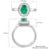 RHAPSODY 950 Platinum Ethiopian Emerald and Diamond E-F VS Halo Ring 4.50 Grams 0.90 ctw image number 5