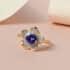 GP Italian Garden Collection Tanzanite and Multi Gemstone Floral Ring in Vermeil Yellow Gold Over Sterling Silver (Size 10.0) 1.25 ctw image number 1