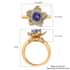 GP Italian Garden Collection Tanzanite and Multi Gemstone Floral Ring in Vermeil Yellow Gold Over Sterling Silver (Size 10.0) 1.25 ctw image number 5