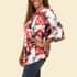 Tamsy Neutral and Red Floral Drape Jacket - Large image number 3