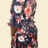 TAMSY Navy and Red Floral Wrap Dress - Small image number 3