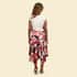 Tamsy Neutral and Red Floral Midi Skirt - XL image number 1