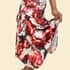 Tamsy Neutral and Red Floral Midi Skirt - XL image number 3