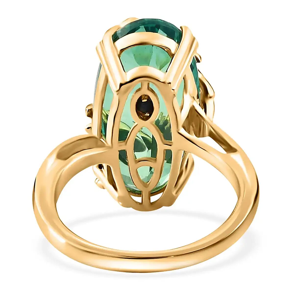 GP Trionfo Collection Peacock Quartz Dragonfly Ring , Peacock Quartz Ring ,Vermeil Yellow Gold Over Sterling Silver Ring 8.75 ctw (Size 8) image number 9