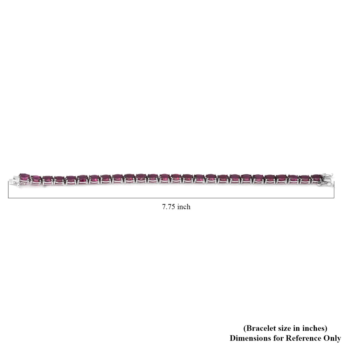 Orissa Rhodolite Garnet Tennis Bracelet in Platinum Over Sterling Silver (7.50 In) 9.80 Grams 23.90 ctw image number 2