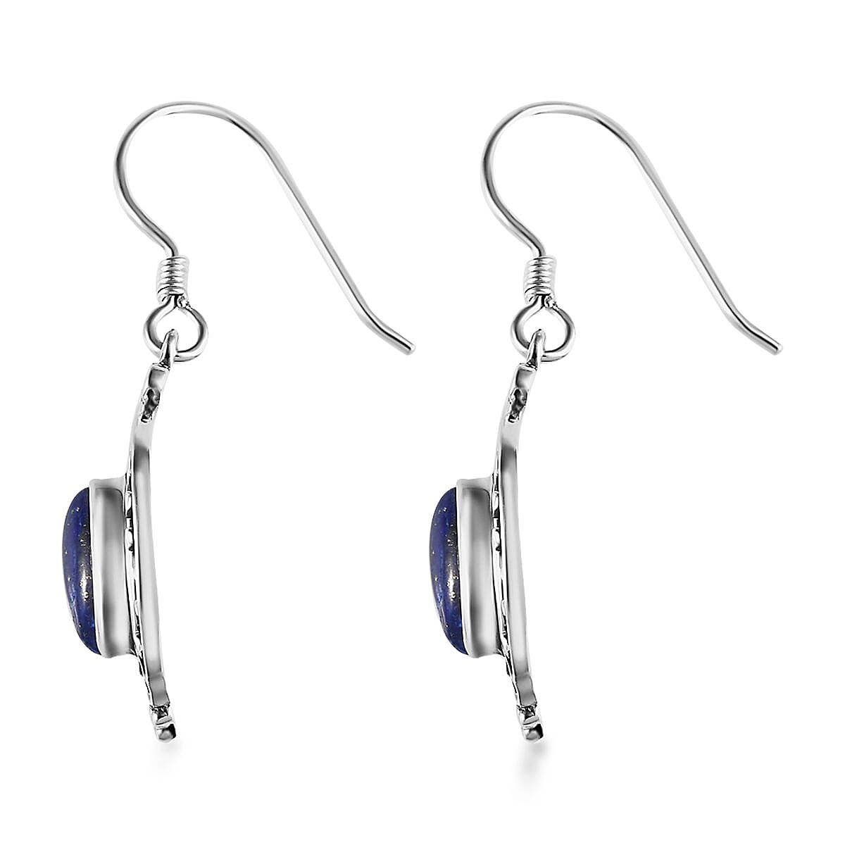 Lapis Lazuli 3.00 ctw Dangle Earrings in Sterling Silver