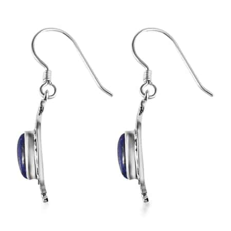 Lapis Lazuli Fancy Earrings in Sterling Silver 4.85 ctw image number 5