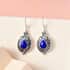 Lapis Lazuli Dangle Earrings in Sterling Silver 5.50 ctw image number 3