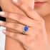 Lapis Lazuli Solitaire Ring in Sterling Silver 3.90 ctw image number 1