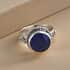 Lapis Lazuli Solitaire Ring in Sterling Silver 3.90 ctw image number 3