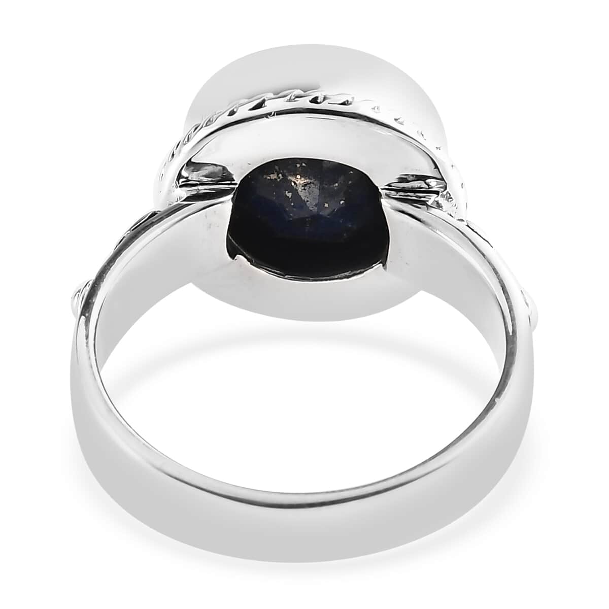 Lapis Lazuli Solitaire Ring in Sterling Silver 3.90 ctw image number 6