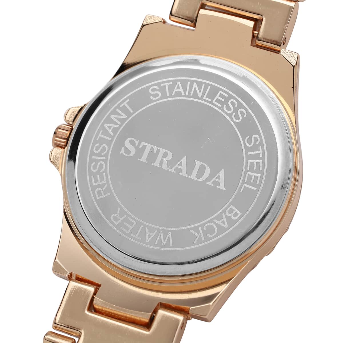 Strada Austrian Crystal Japanese Movement Watch in Rosetone Strap image number 5