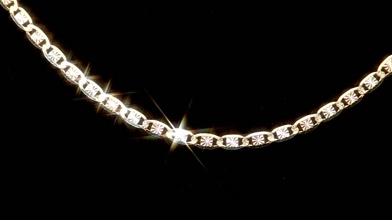 14K Yellow Gold 2.75mm Valentino Star Diamond-Cut Necklace 22 Inches 5.20 Grams