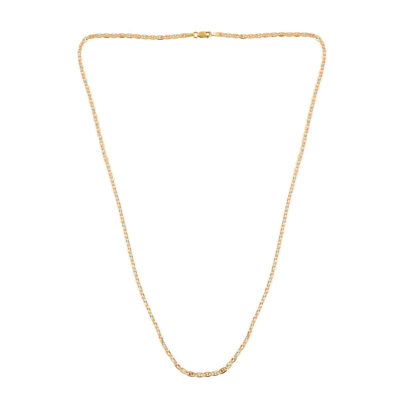 14K Yellow Gold 2.75mm Valentino Star Diamond-Cut Necklace 22 Inches 5.20 Grams