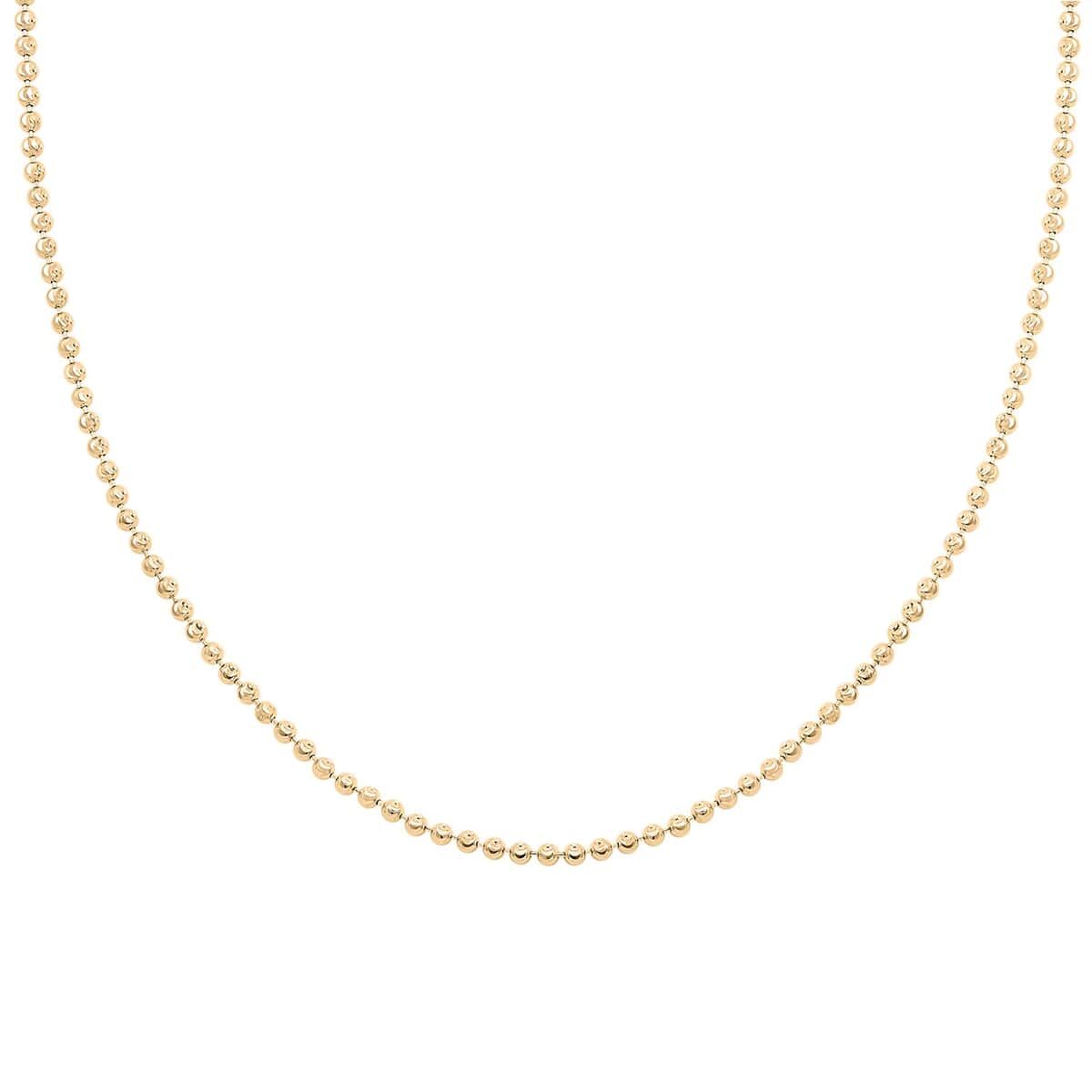 14K Yellow Gold 2mm Moon Chain Necklace 18 Inches 5.60 Grams image number 0