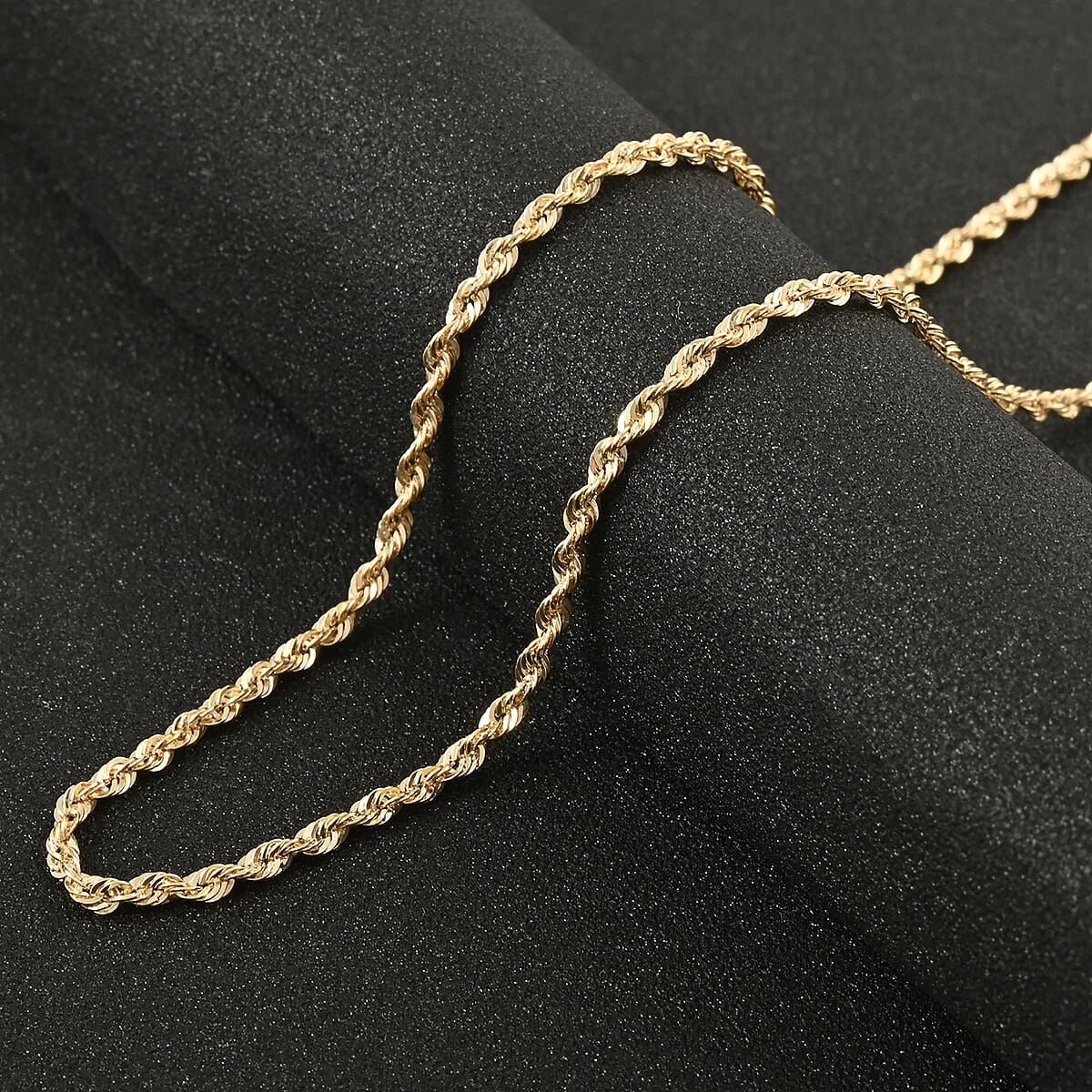 14K Yellow Gold Rope Chain , Gold Rope Necklace , 24 Inch Chain Necklace 2.60 Grams image number 1