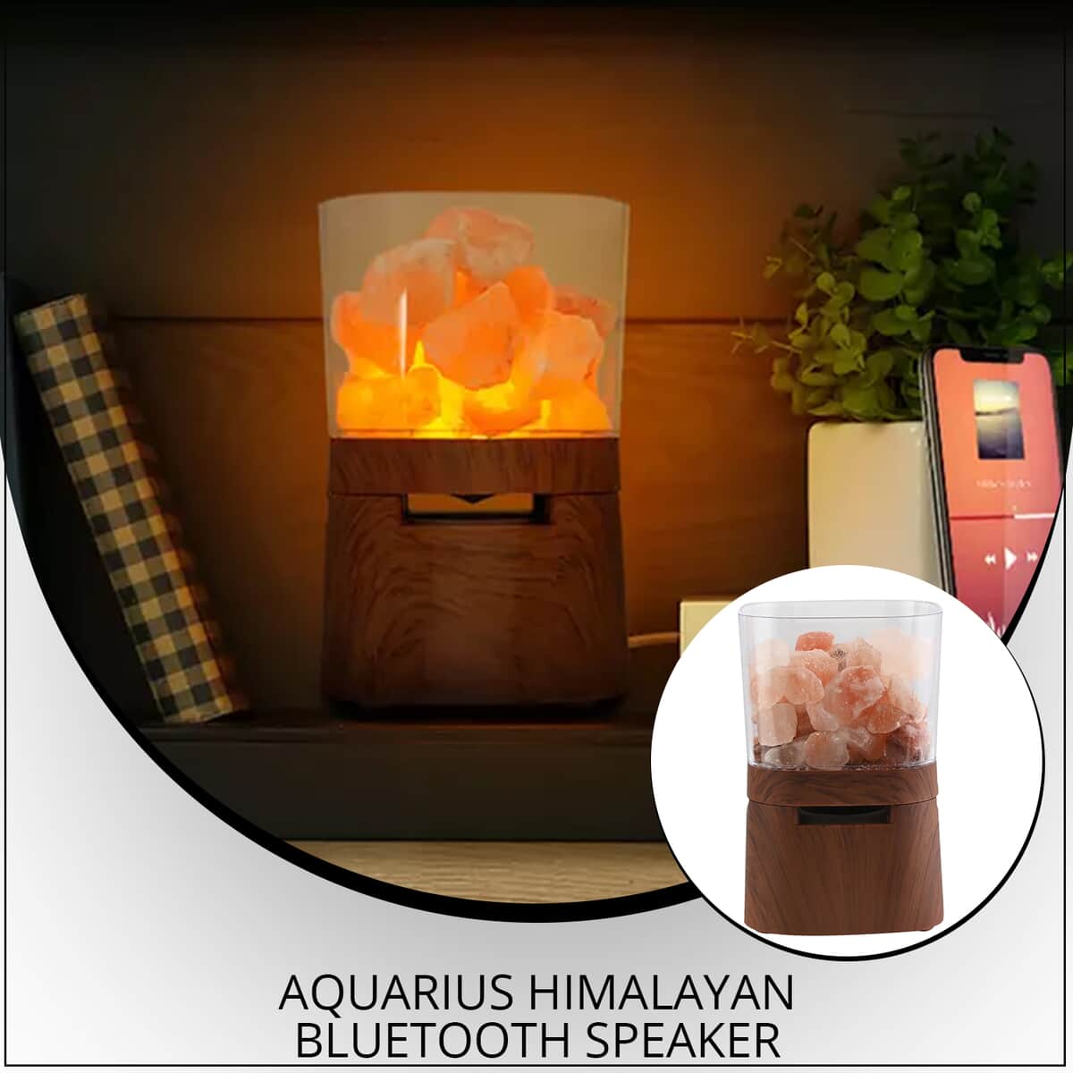Aquarius Himalayan Salt Lamp Bluetooth Speaker Bluetooth Speaker Salt Lamp image number 1