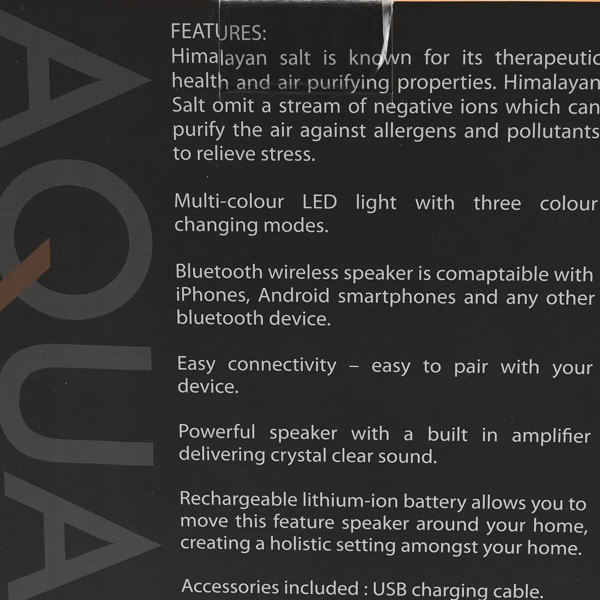 Aquarius Himalayan Salt Lamp Bluetooth Speaker Bluetooth Speaker Salt Lamp image number 5