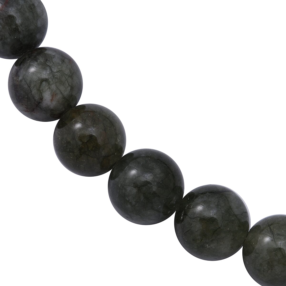 Green Quartz Beaded Necklace in Sterling Silver, Bead Jewelry, Birthday Gifts For Her 250.00 ctw image number 2