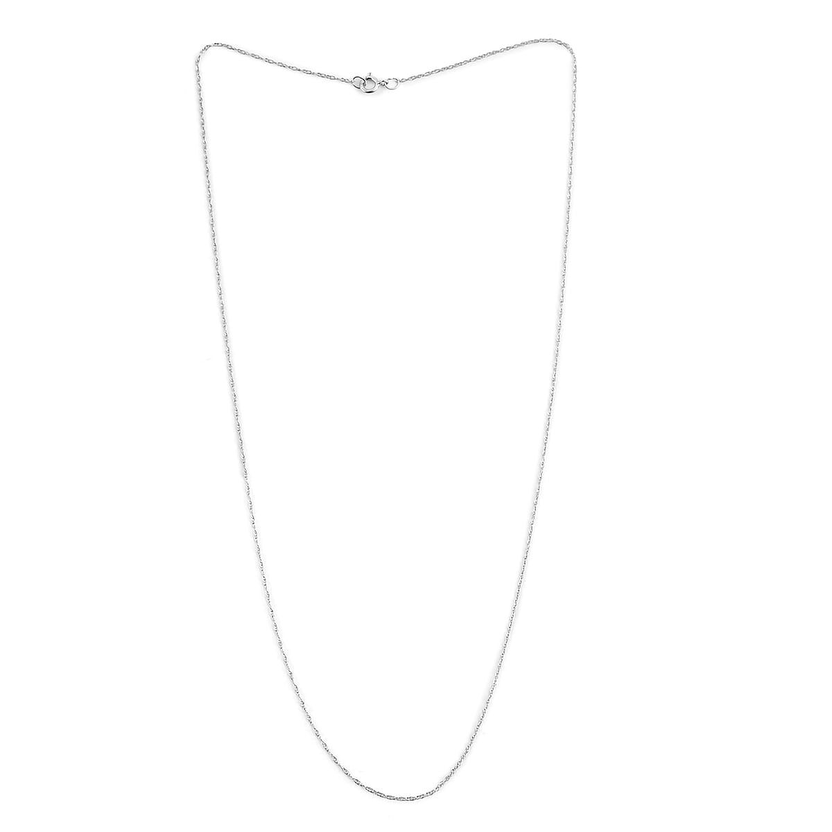 14K White Gold 0.5mm Chain 16 Inches image number 2