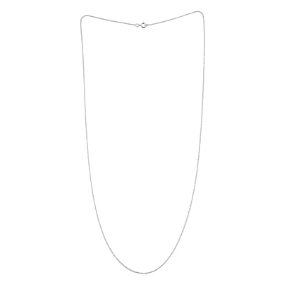 14K White Gold 0.5mm Rope Chain 18 Inches 0.50mm
