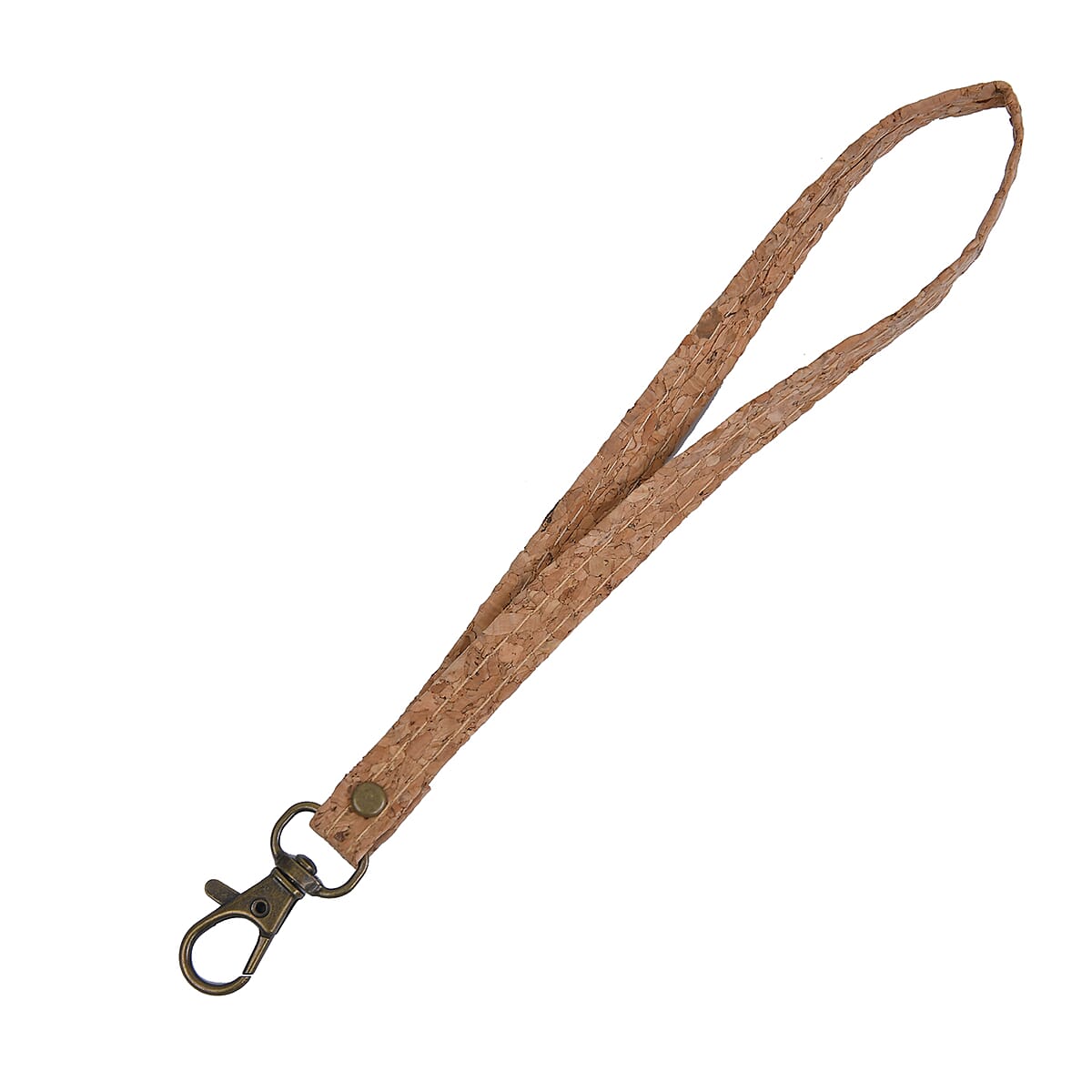 Khaki and Dark Square Pattern Two Zipper Cork Wallet image number 5