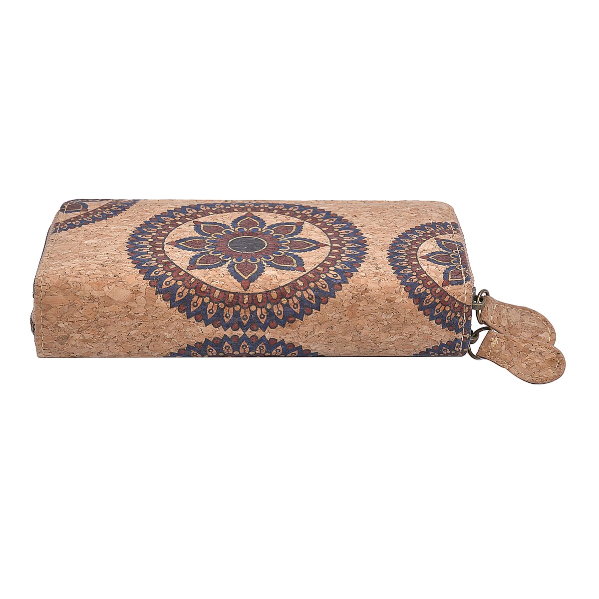 Khaki and Big Mandala Pattern Cork Wallet image number 3