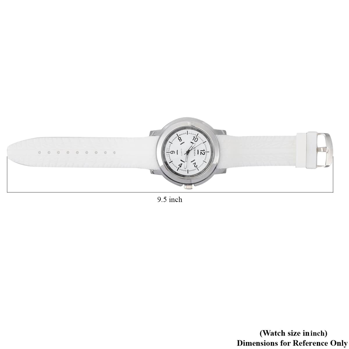 Strada Japanese Movement Watch with White Silicone Strap and Easy to See Dial image number 6