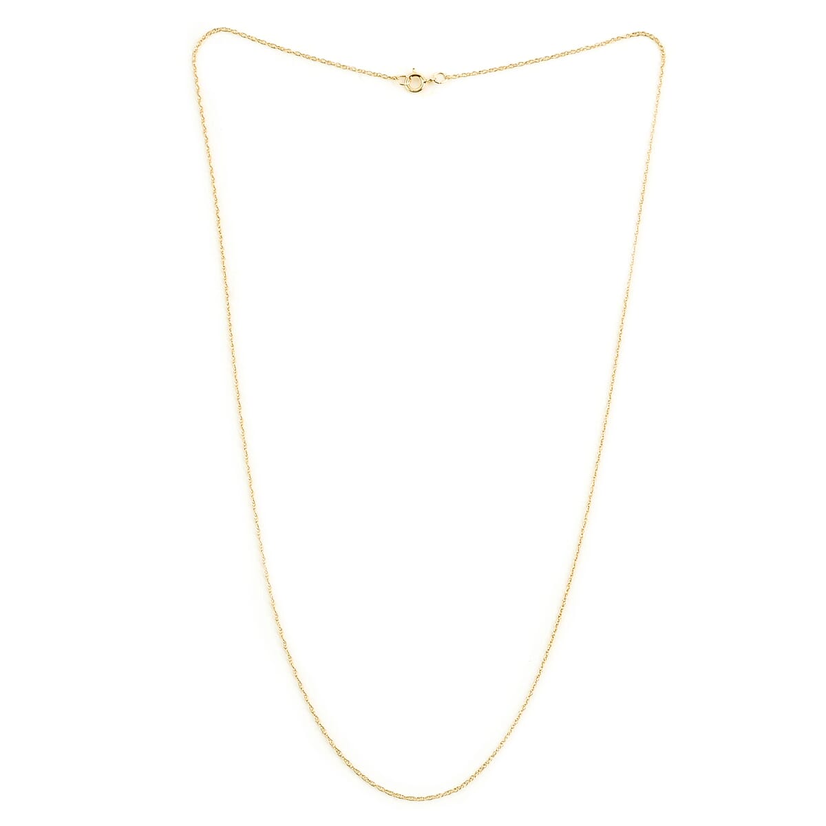 10K Yellow Gold Rope Chain 18 Inches 0.50mm image number 1