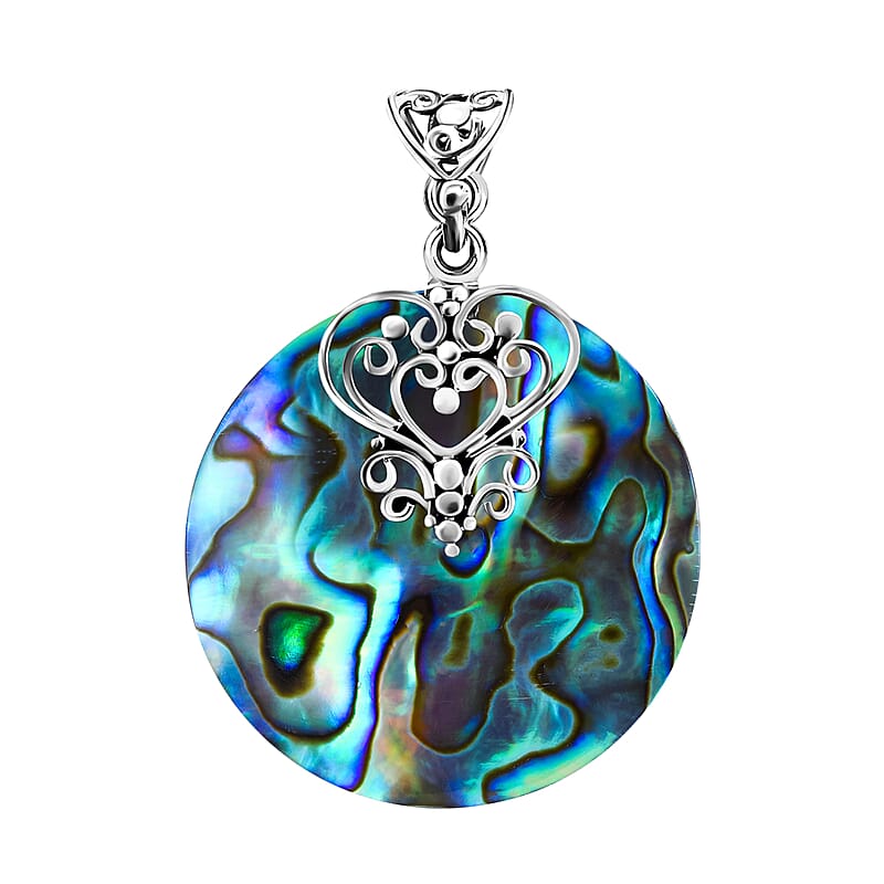 Abalone Shell Pendant in Sterling Silver