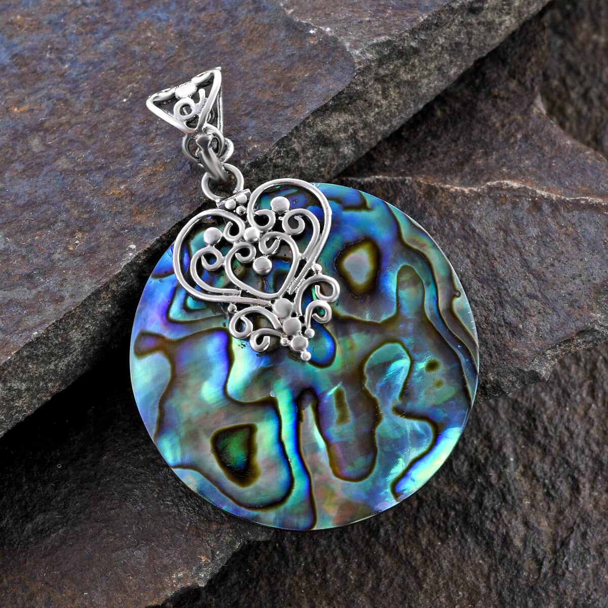 Abalone Shell Pendant in Sterling Silver image number 1