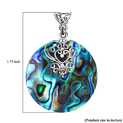 Abalone Shell Pendant in Sterling Silver