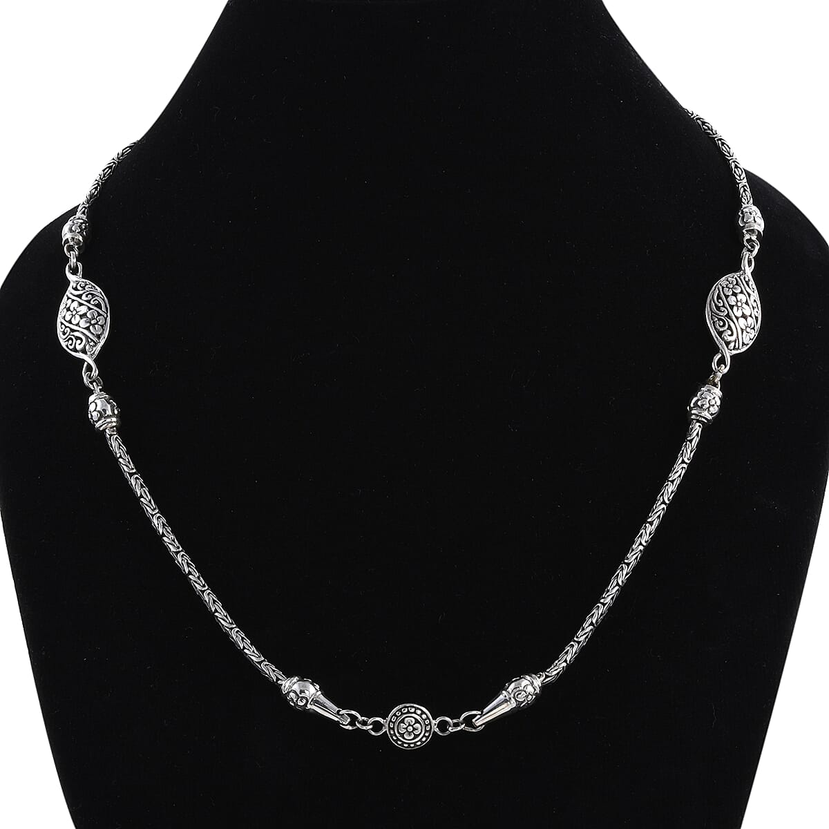 Bali Legacy Sterling Silver Toggle Clasp Borobudur Necklace 22 Inches 38.90 Grams image number 2