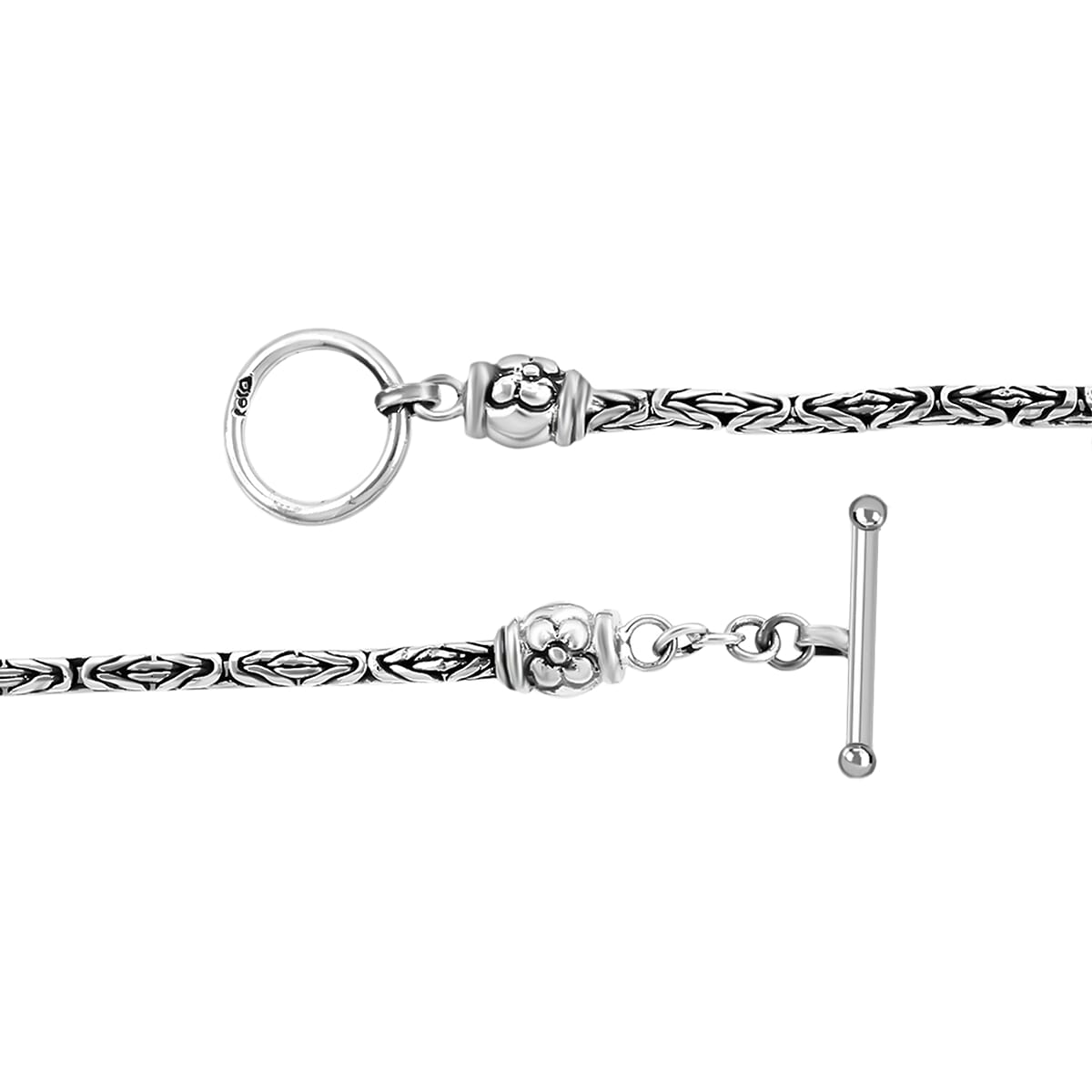 Bali Legacy Sterling Silver Toggle Clasp Borobudur Necklace 22 Inches 38.90 Grams image number 4