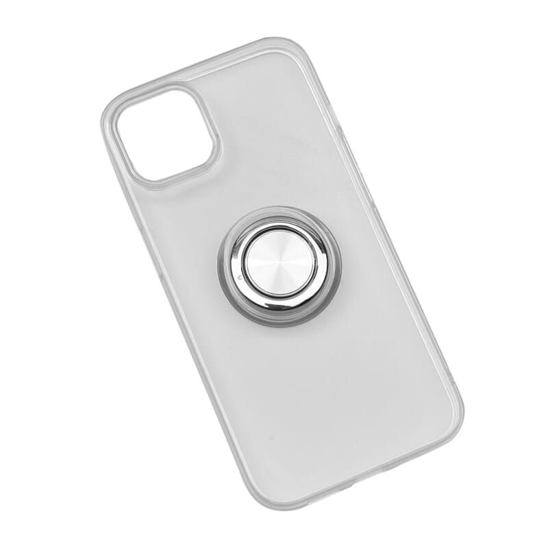 Transparent iPhone 13 Case with 360 Degree Adjustable Ring Holder