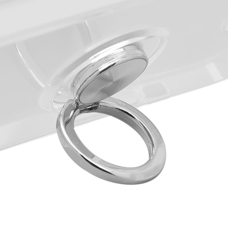 Transparent iPhone 13 Case with 360 Degree Adjustable Ring Holder