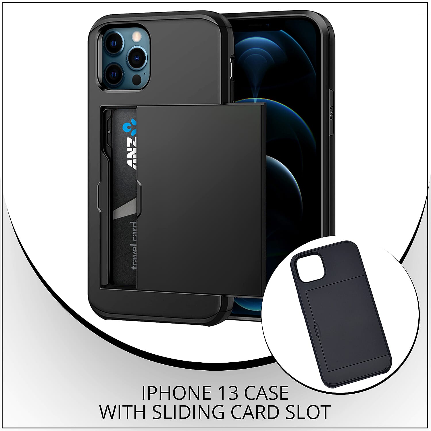 Closeout IPhone 13 Case with Sliding Card Slot