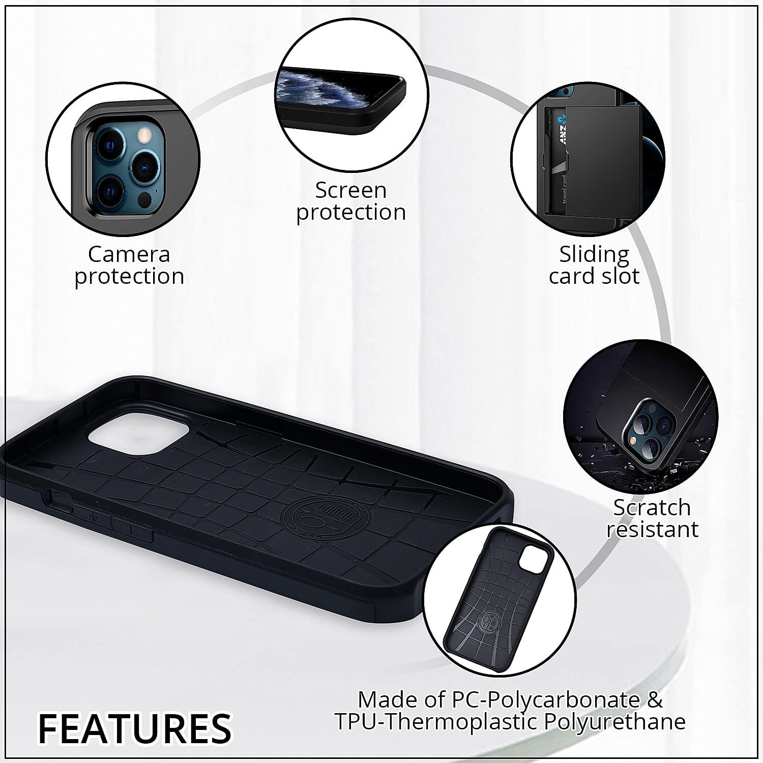 Closeout IPhone 13 Case with Sliding Card Slot