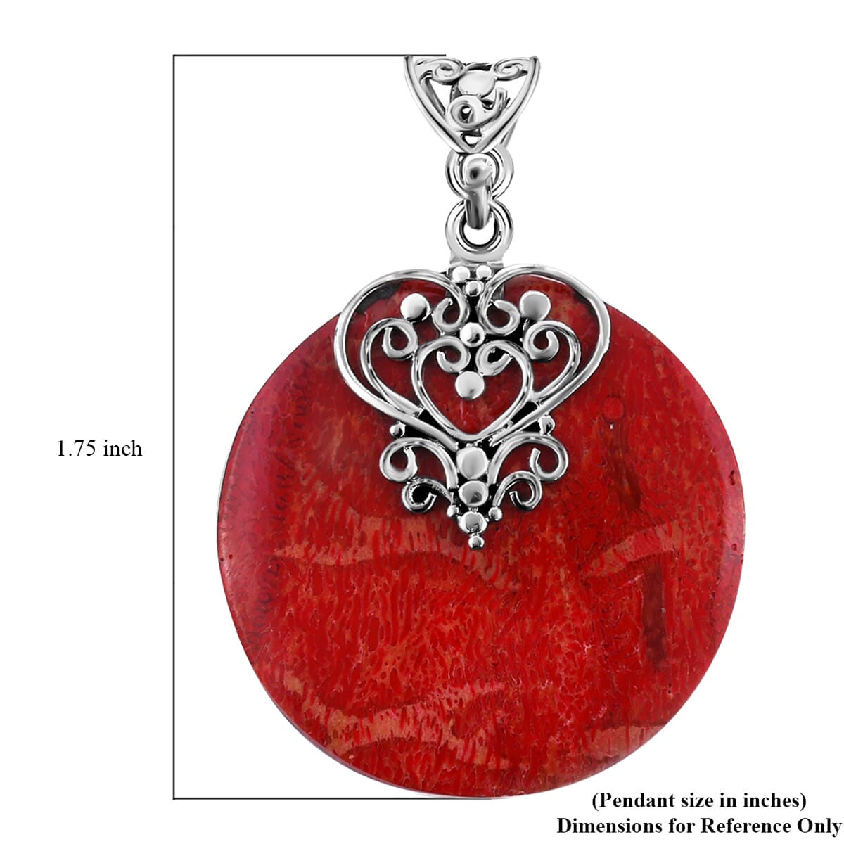 Sponge Coral Pendant in Sterling Silver image number 4