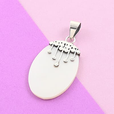 Mother Of Pearl Pendant in Sterling Silver