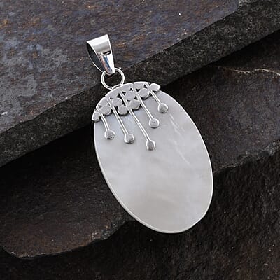 Mother Of Pearl Pendant in Sterling Silver