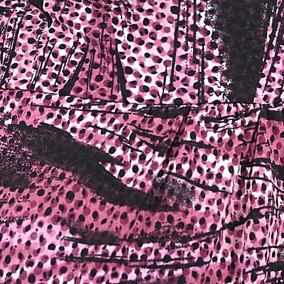 Tamsy Purple Abstract Pattern Long Sleeve Blouse - (S)